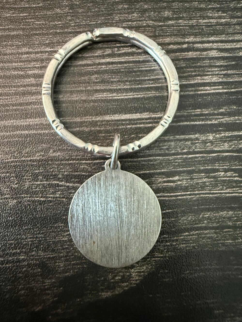 Vintage Sarah Coventry Silver Engravable Charm Key Ring